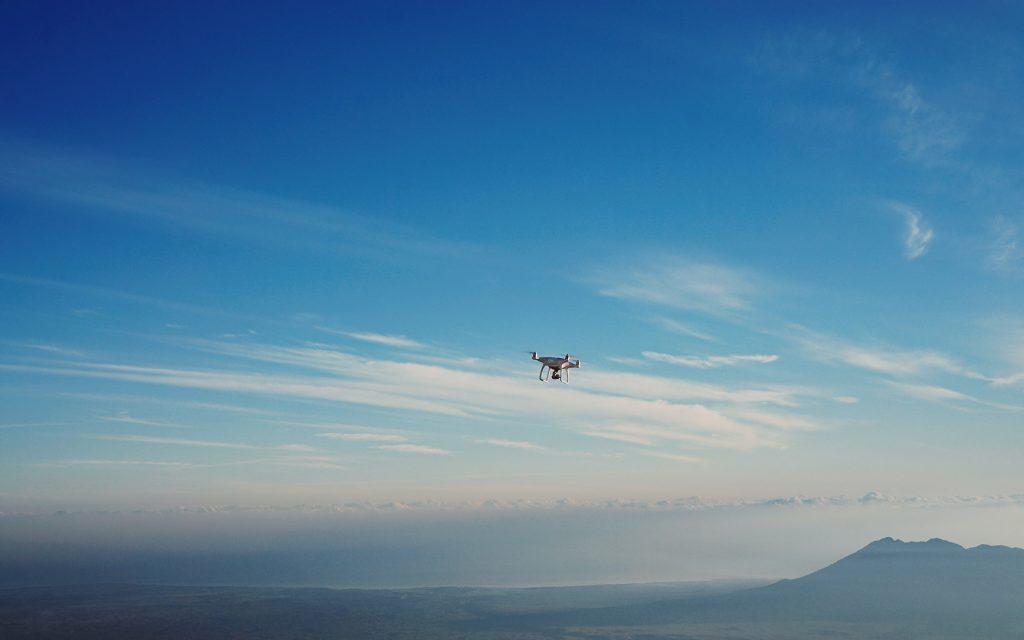 Vue d'un drone en haute altitude